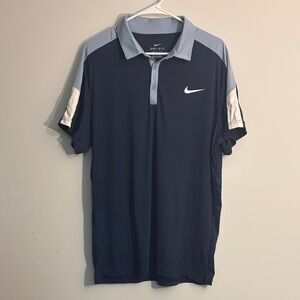 Nike golf Men's Navy and Light Blue Polo Shirt size XL